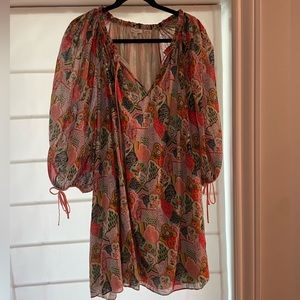 Rhode Floral mix shift dress size L